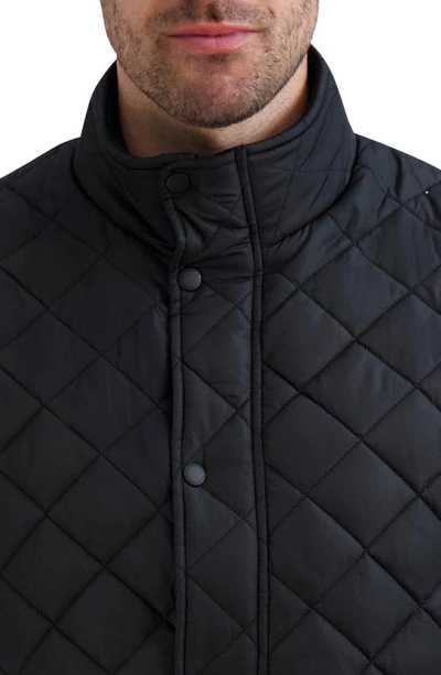 Shop Cole Haan Quilted Vest In Black