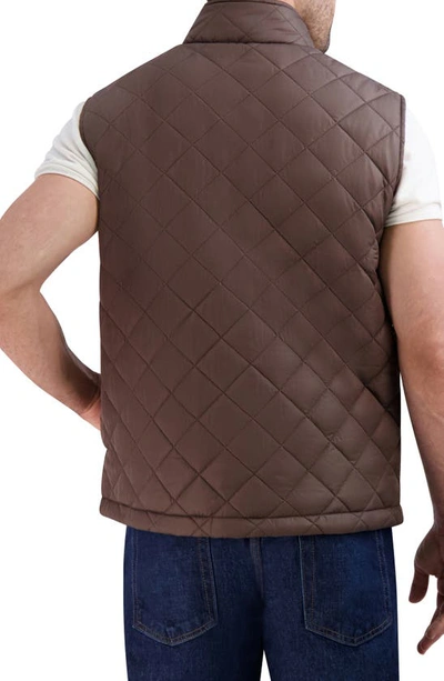 Cole Haan Quilted Vest In Wren