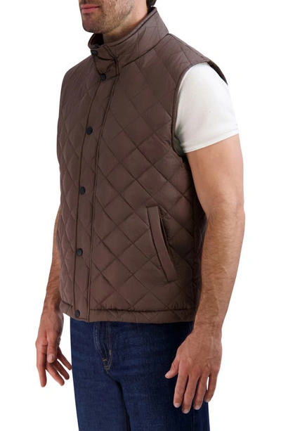 Cole Haan Quilted Vest In Wren