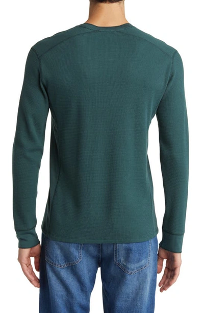 Shop Vince Thermal Long Sleeve T-shirt In Sea Stone