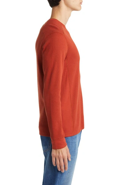 Shop Vince Thermal Long Sleeve T-shirt In Campfire