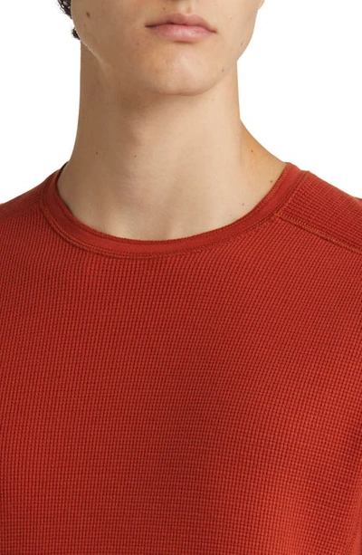Shop Vince Thermal Long Sleeve T-shirt In Campfire