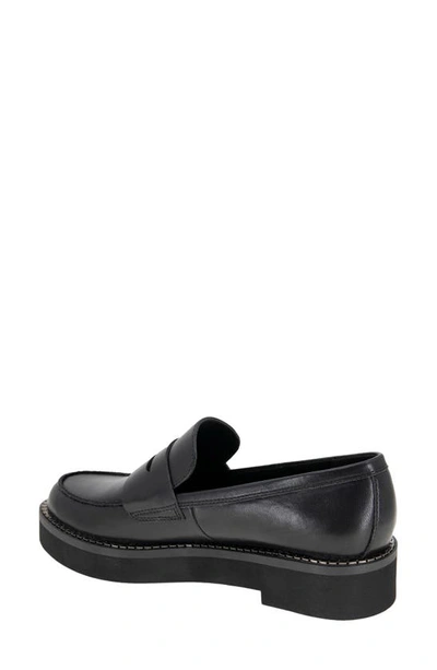 Bcbgeneration Sabin Womens Comfort Insole Faux Leather Loafers In Black