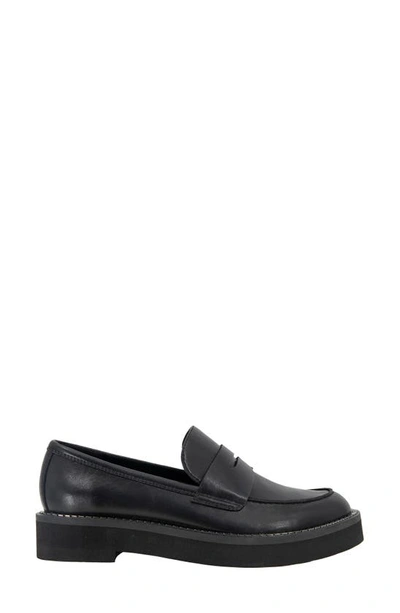 Bcbgeneration Sabin Womens Comfort Insole Faux Leather Loafers In Black