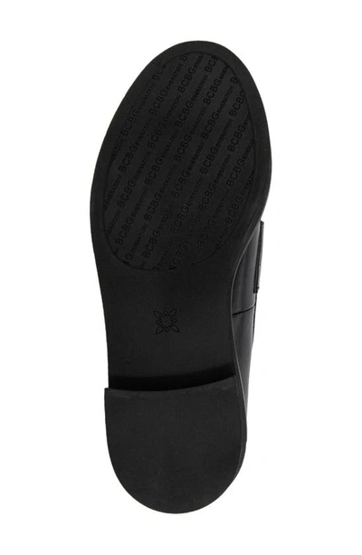 Bcbgeneration Sabin Womens Comfort Insole Faux Leather Loafers In Black