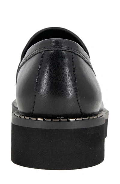 Bcbgeneration Sabin Womens Comfort Insole Faux Leather Loafers In Black