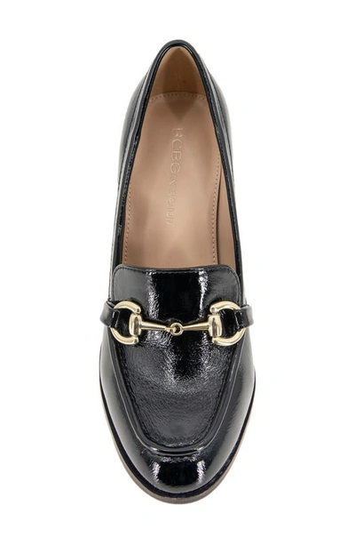 Shop Bcbgeneration Yixy Loafer Pump In Black Patent