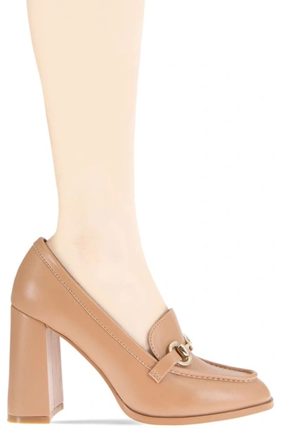 Shop Bcbgeneration Yixy Loafer Pump In Tan