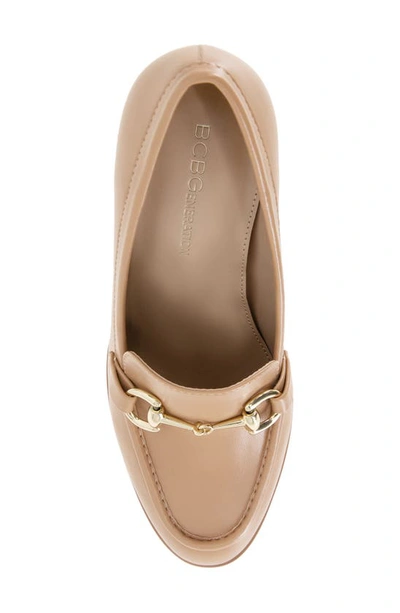 Shop Bcbgeneration Yixy Loafer Pump In Tan
