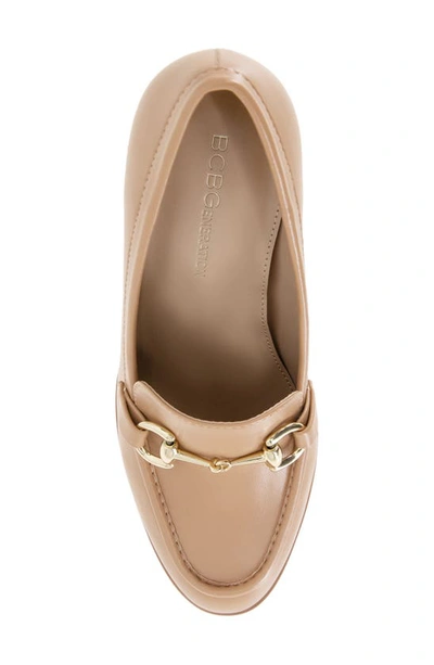 Shop Bcbgeneration Bcbg Yixy Loafer Pump In Tan