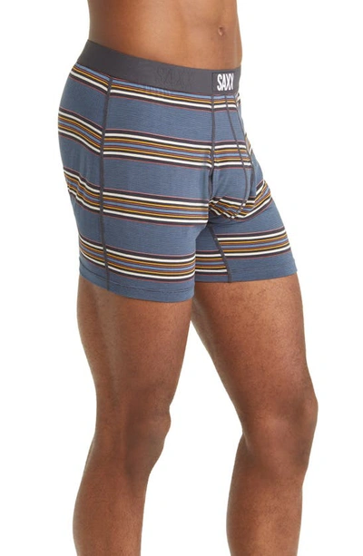 Shop Saxx Ultra Super Soft Relaxed Fit Boxer Briefs In Bright Stripe 2.0- Slate