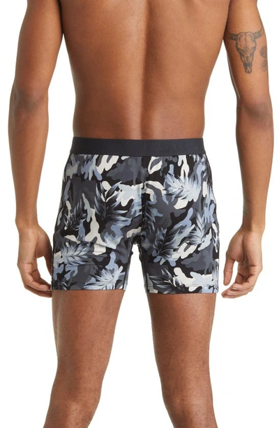 Shop Saxx Ultra Super Soft Relaxed Fit Boxer Briefs In Jungle Canopy- Black