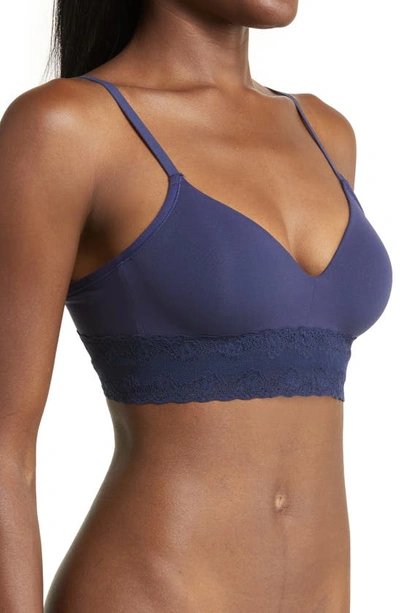 Shop Natori Bliss Perfection Contour Soft Cup Bralette In Midnight Navy