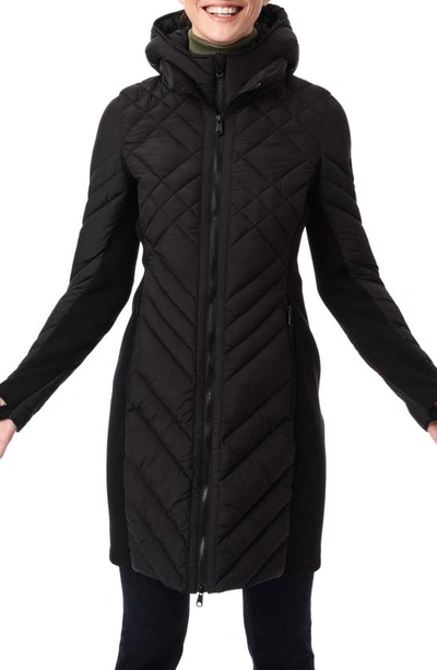 Shop Bernardo Hooded Puffer Jacket In Black