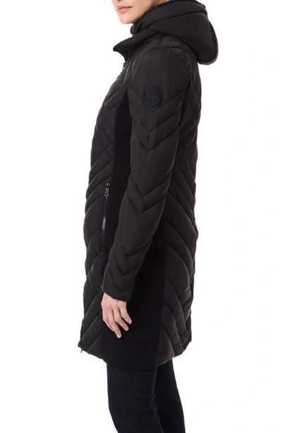 Bernardo Hooded Puffer Jacket In Black