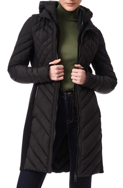 Bernardo Hooded Puffer Jacket In Black