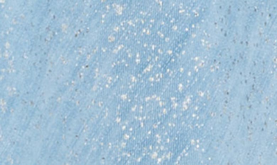 Shop Akris Punto Sparkle Cotton Stretch Denim Sundress In Pale Blue Denim