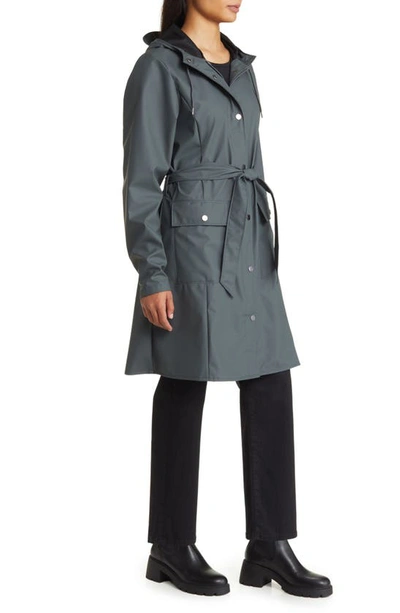 Rains Curve Waterproof Jacket In Slate