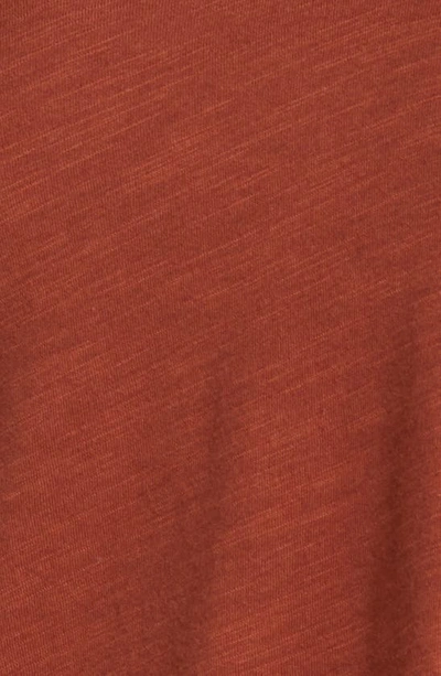 Shop Caslon V-neck Short Sleeve Pocket T-shirt In Rust Sequoia