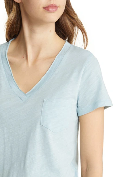 Caslon V-neck Short Sleeve T-shirt In Blue Sterling