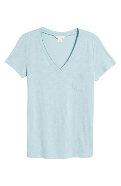 Caslon V-neck Short Sleeve T-shirt In Blue Sterling