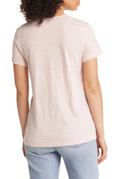 Caslon V-neck Short Sleeve T-shirt In Pink Smoke