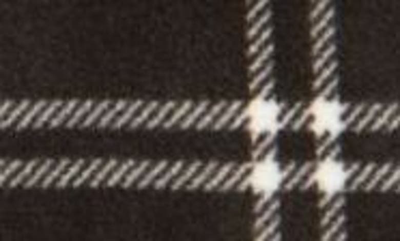Thread & Supply Plaid Polar Fleece Shacket In Black White Double Windowpane