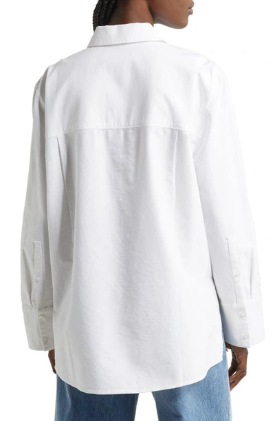 Shop Treasure & Bond Oversize Cotton Button-up Shirt In White