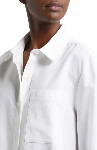 Shop Treasure & Bond Oversize Cotton Button-up Shirt In White
