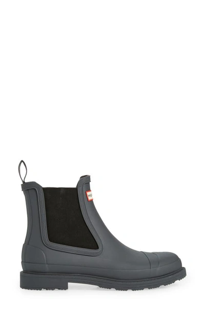 Shop Hunter Commando Waterproof Chelsea Boot In Luna/ Black
