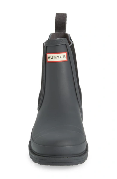 Shop Hunter Commando Waterproof Chelsea Boot In Luna/ Black