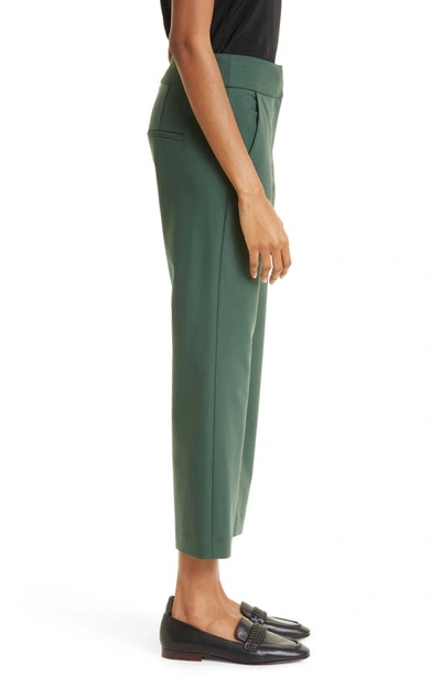 Veronica Beard Cormac High Waist Crop Flare Trousers In Pinegrove