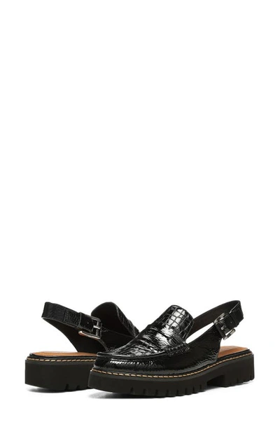 Shop Donald Pliner Halie Slingback Moc Toe Loafer In Black