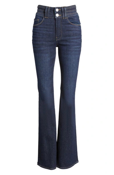 Shop Frame Le High Two-button Flare Jeans In Fife