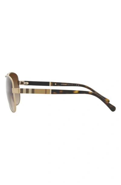 Shop Burberry 59mm Pilot Sunglasses In Brown Gradient