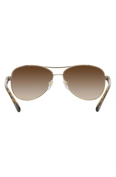Shop Burberry 59mm Pilot Sunglasses In Brown Gradient
