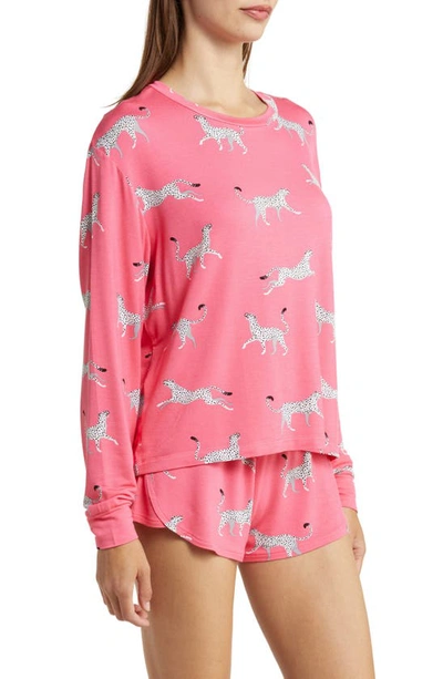 Honeydew Intimates Play It Cool Short Pajamas In Pink Cheetahs