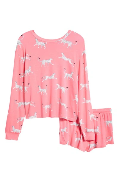 Honeydew Intimates Play It Cool Short Pajamas In Pink Cheetahs