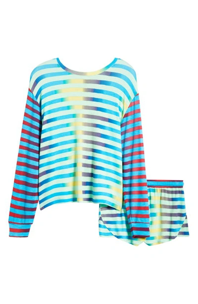 Honeydew Intimates Play It Cool Short Pajamas In Ombre Multi Stripe