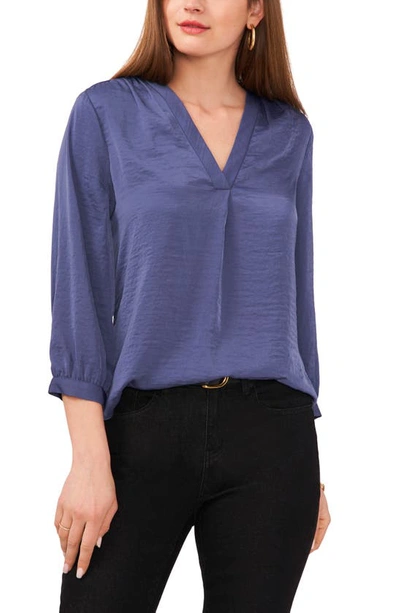 Shop Vince Camuto Rumple Satin Top In Dusk