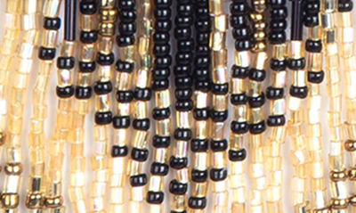 Deepa Gurnani Ishani Beaded Drop Earrings In Black Multi