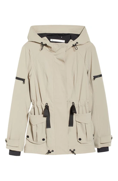 Shop Blanc Noir Tectonic Hooded Jacket In Greige Sandalo