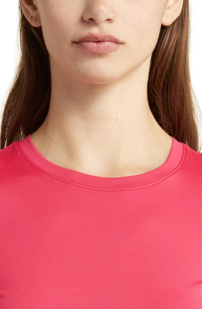 Shop Alo Yoga Soft Finesse Jersey T-shirt In Lipstick Red