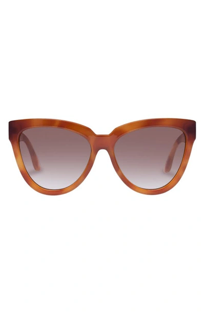 Le Specs Liar Liar 57mm Cat Eye Sunglasses In Vintage Tort