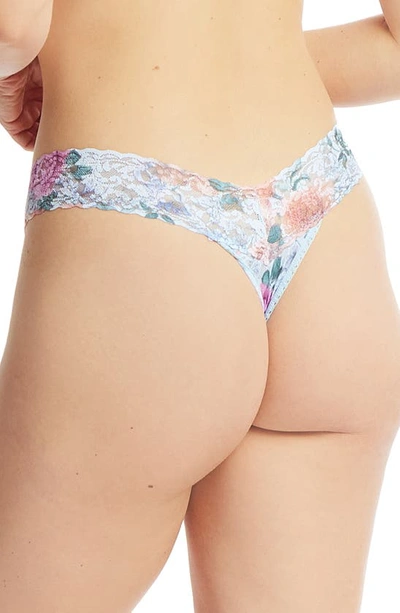 Shop Hanky Panky Print Low Rise Thong In Tea For Two