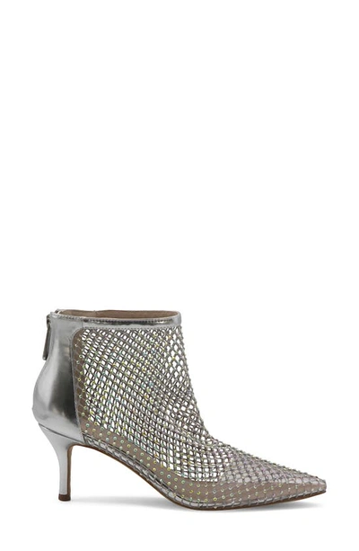 Shop Charles By Charles David Afterhours Rhinestone Mesh Bootie In Silver