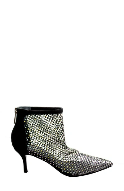 Charles By Charles David Afterhours Rhinestone Mesh Bootie In Black