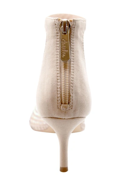 Shop Charles By Charles David Afterhours Rhinestone Mesh Bootie In Linen