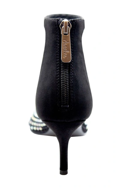 Charles By Charles David Afterhours Rhinestone Mesh Bootie In Black