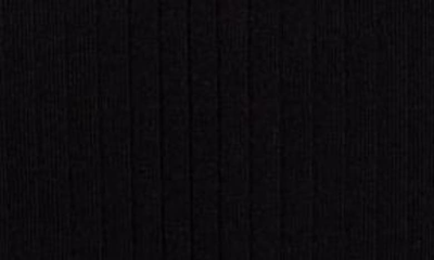St John Short Sleeve Rib Knit Sweater Dress In Black